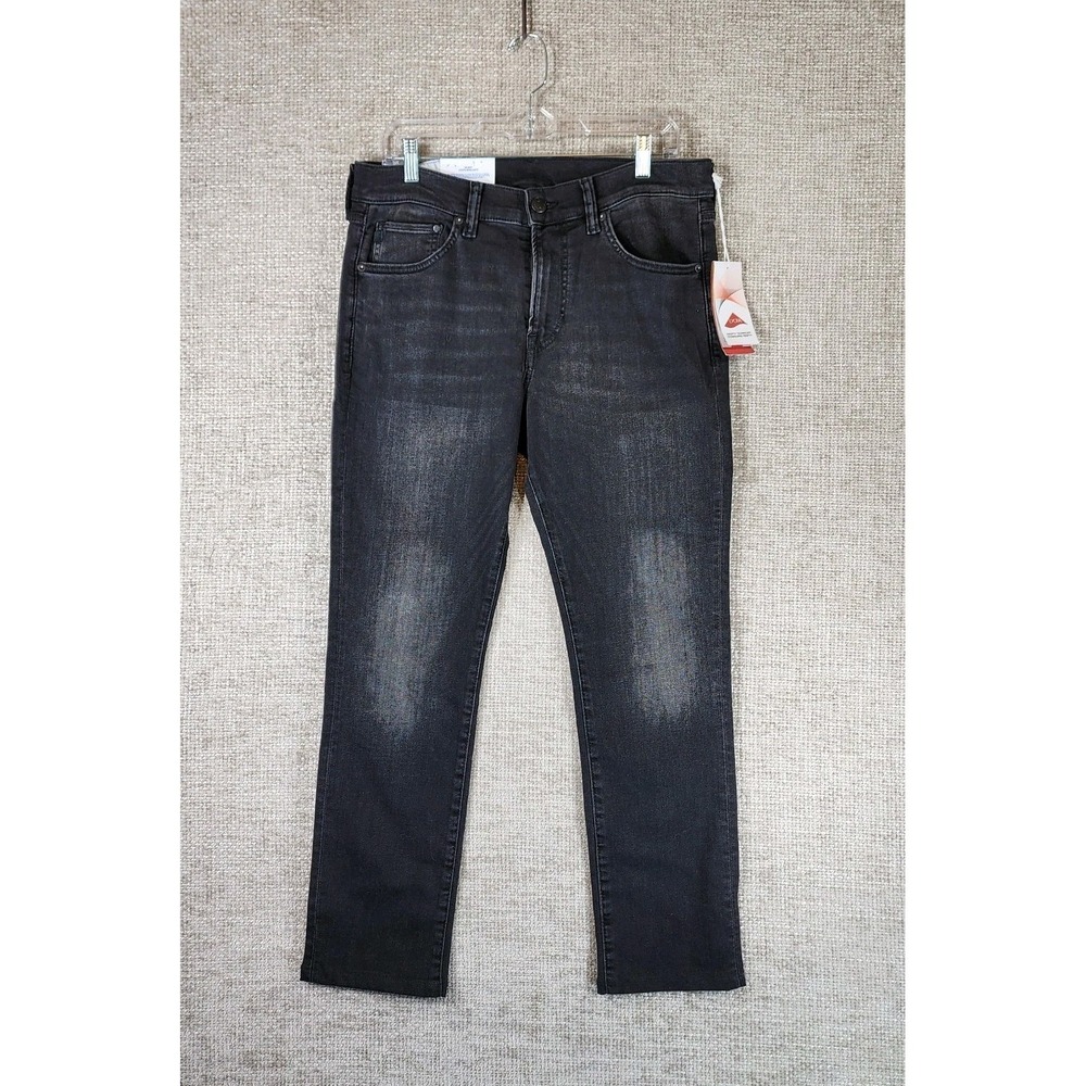 H&M Skinny‎ Coupe Moulante Black Denim Jeans Mens 34x28 Stretch Skate NWT